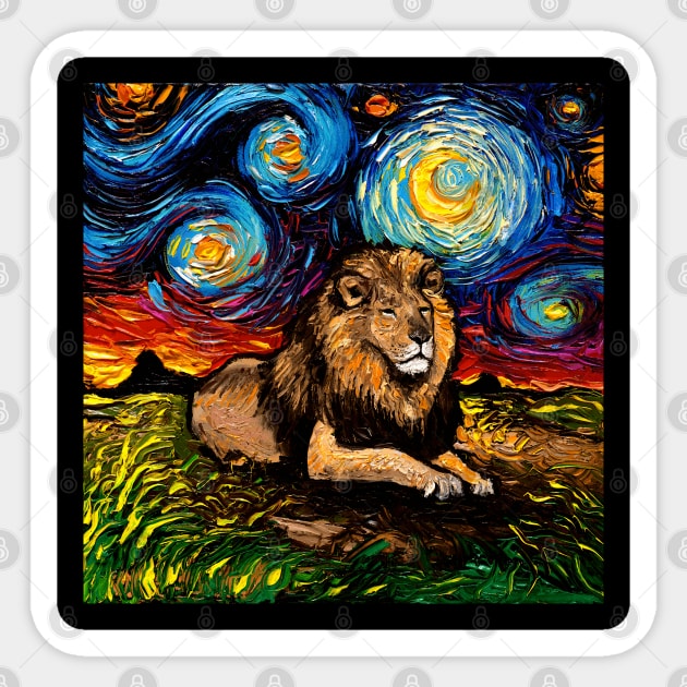 Serengeti Night Sticker by sagittariusgallery